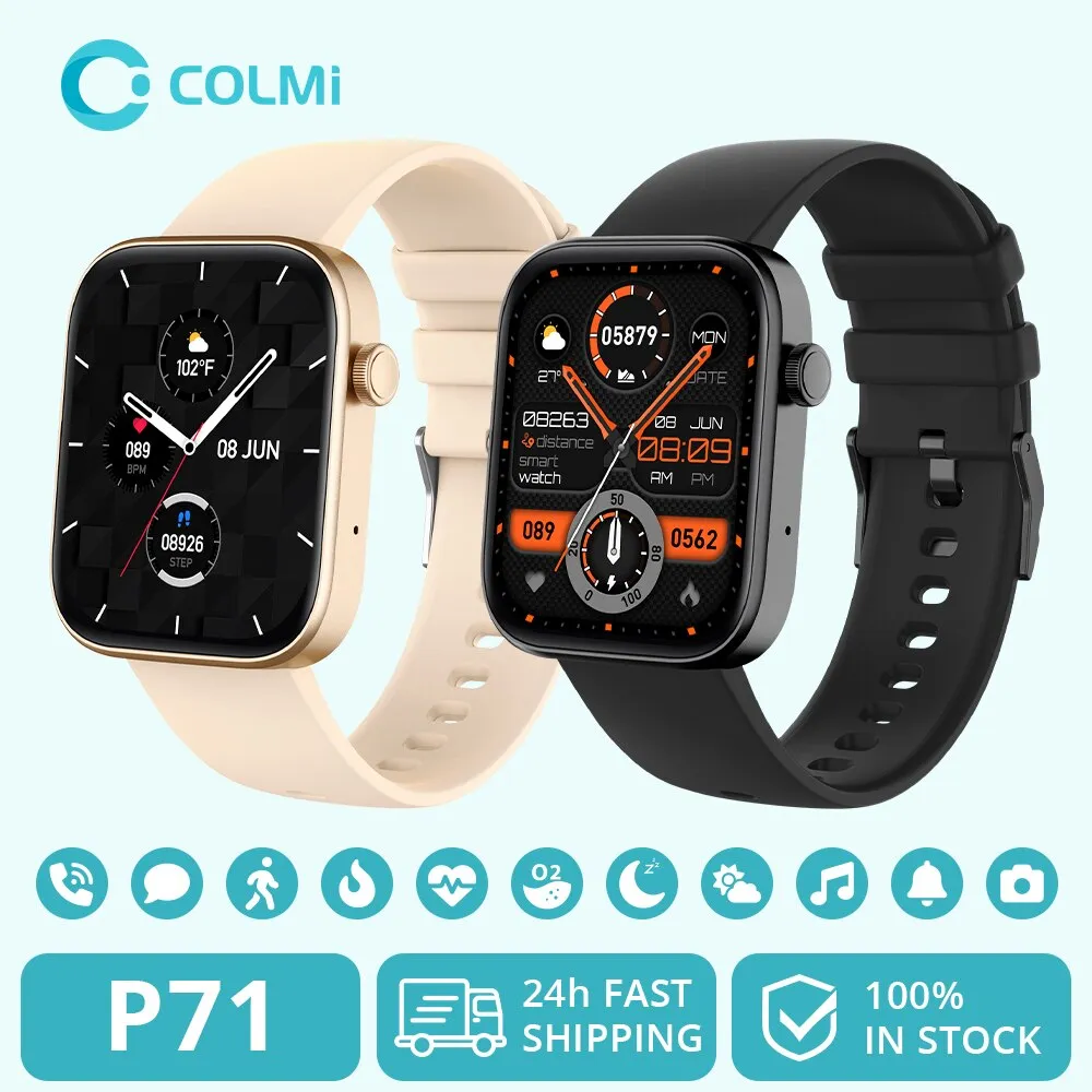 COLMI-P71-Voice-Calling-Smartwatch-Men-Health-Monitoring-IP68-Waterproof-Smart-Notifications-Voice-Assistant-Smart-Watch